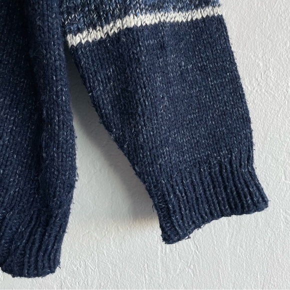 Vintage wool sweater Heavyweight Knit Mock Neck jumper Medium Large - Picture 3 of 4